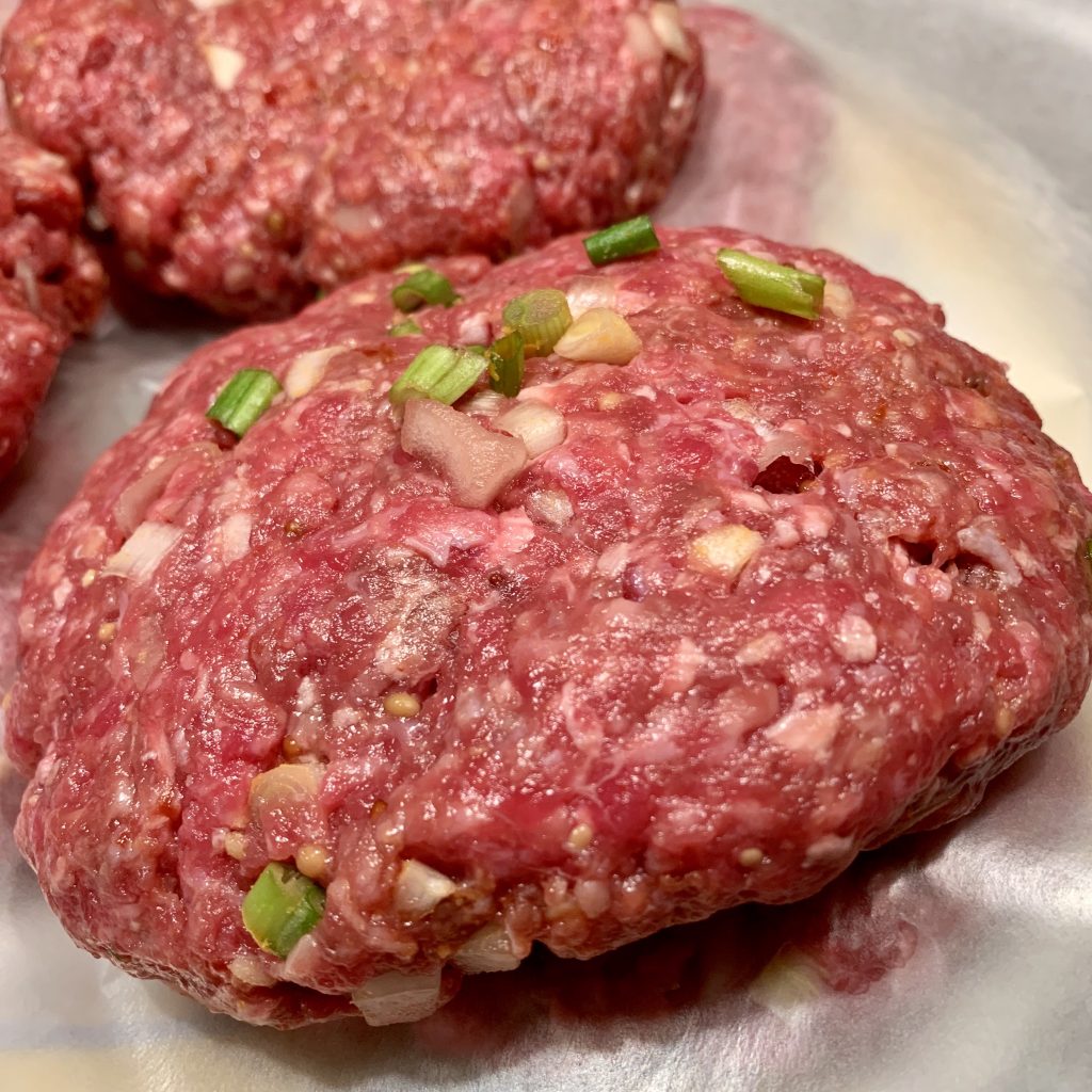 Formed patties ready for the grill